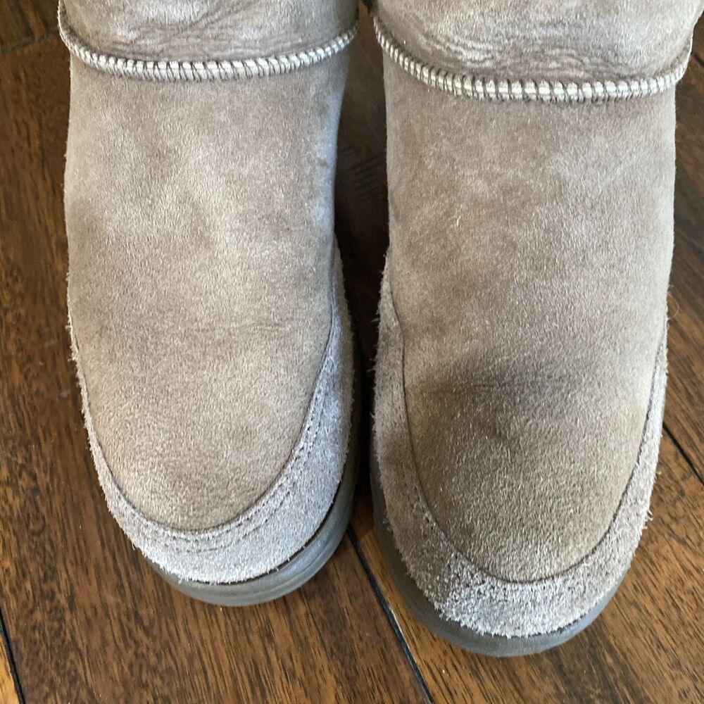 UGG Australia Ultra Tall Braid Suede #5245 Sheepskin Shearling Brown Boot Size 9 - Picture 6 of 7